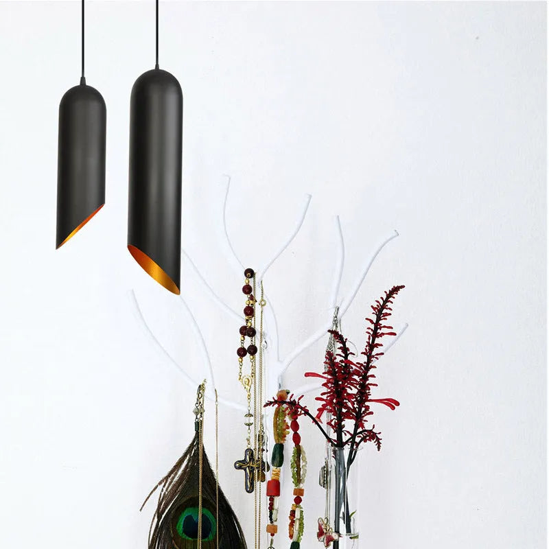 Retro iron art chandelier with matte black finish for bedroom or living room lighting