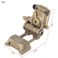 Metal alloy L4 G24 night vision helmet mount with OPS breakaway base in dark earth colour