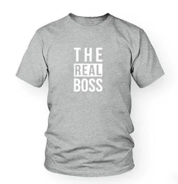 Men's loose fit round neck T-shirt with a printed graphic, short sleeves, on a white background.