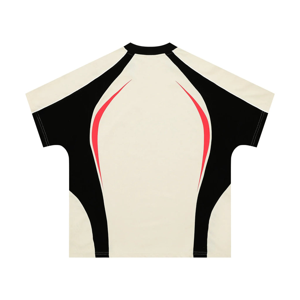Men's loose fit black t-shirt with a colour matching letters printed design on the front.