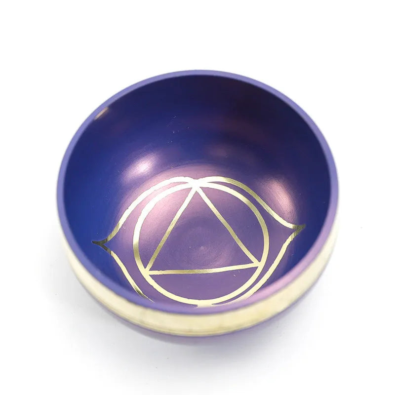 Handmade 7.8cm Himalayan singing bowl in one of seven colours for meditation and yoga