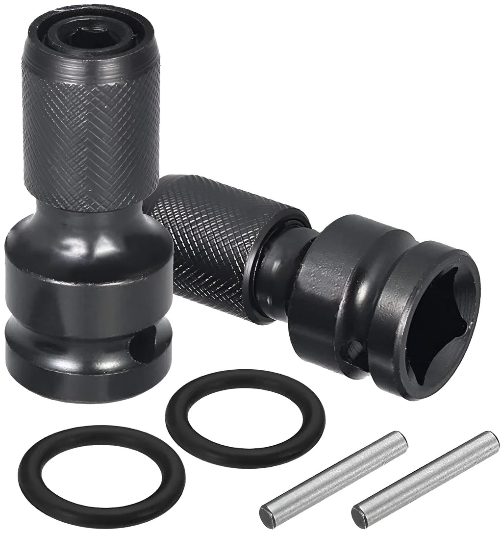 Hexagonal handle scaling bit holder with telescopic sleeve for drive size adaptation