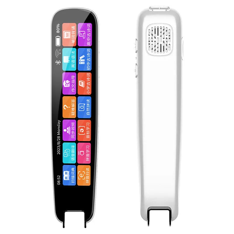 Dark grey English talking pen with scanning tip for offline translation and language practice