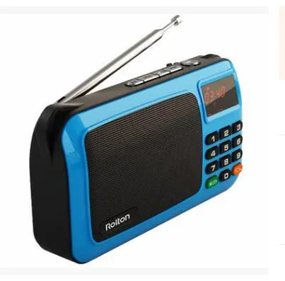 Golden Rolton W405 portable FM radio and MP3 speaker with LED display and carry strap