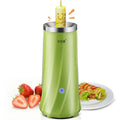Mini breakfast machine in beige or green colour with compact automatic design