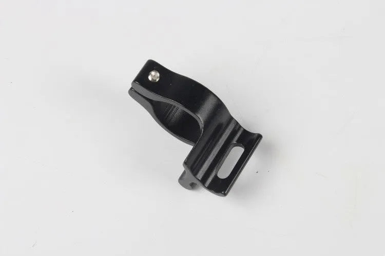 Black aluminium alloy clamp ring measuring 28.6mm diameter for vehicle fuel line connections