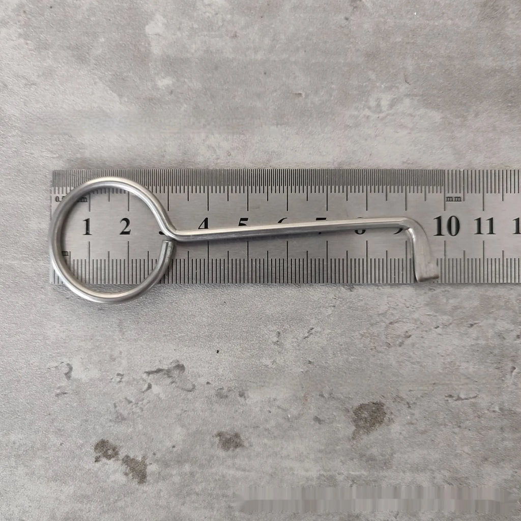 Two-piece alloy metal wrench tool set for portable household DIY use.