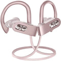 Flame2 Bluetooth headset with hanging ear design in red, black, and pink colours