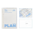 A5 PVC loose spiral notebook can store in blue or white colour with 148x210mm dimensions