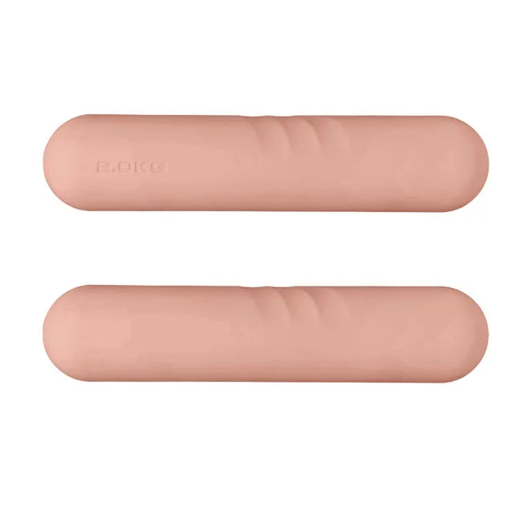 Silicone edging hand-drawn yoga dumbbell stick fitness equipment in various colours and weights