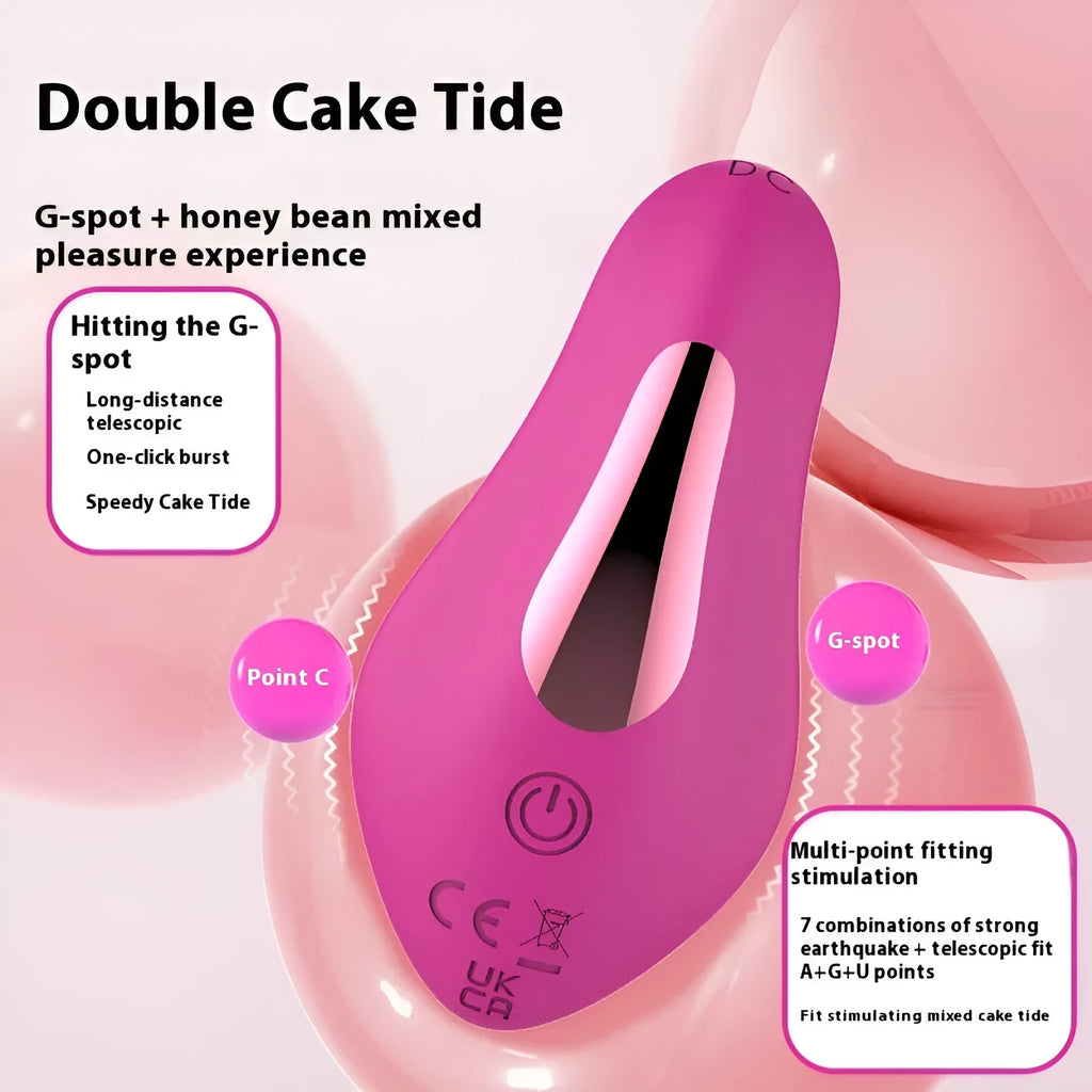 Rose red butterfly-shaped wearable vibrator with smartphone app control for external stimulation
