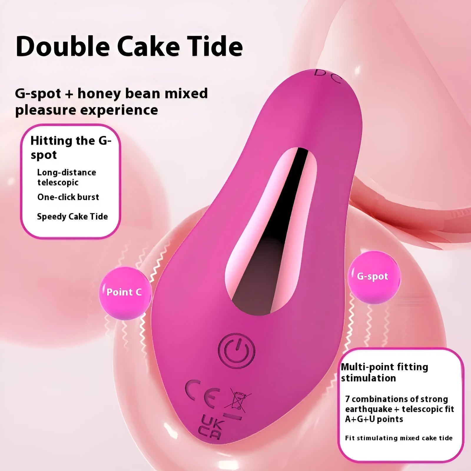 Rose red butterfly-shaped wearable vibrator with smartphone app control for external stimulation