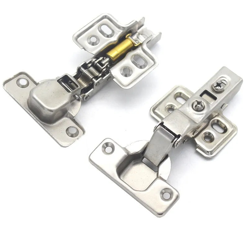 Hydraulic damping cushion hinge for cabinets and wardrobes with nickel plating finish