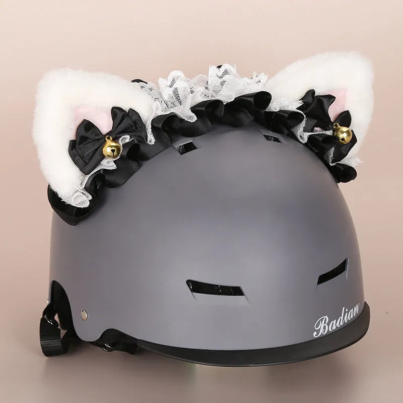 Soft plush decorative ski helmet cap in a cartoon style, a prop for costumes and decor.