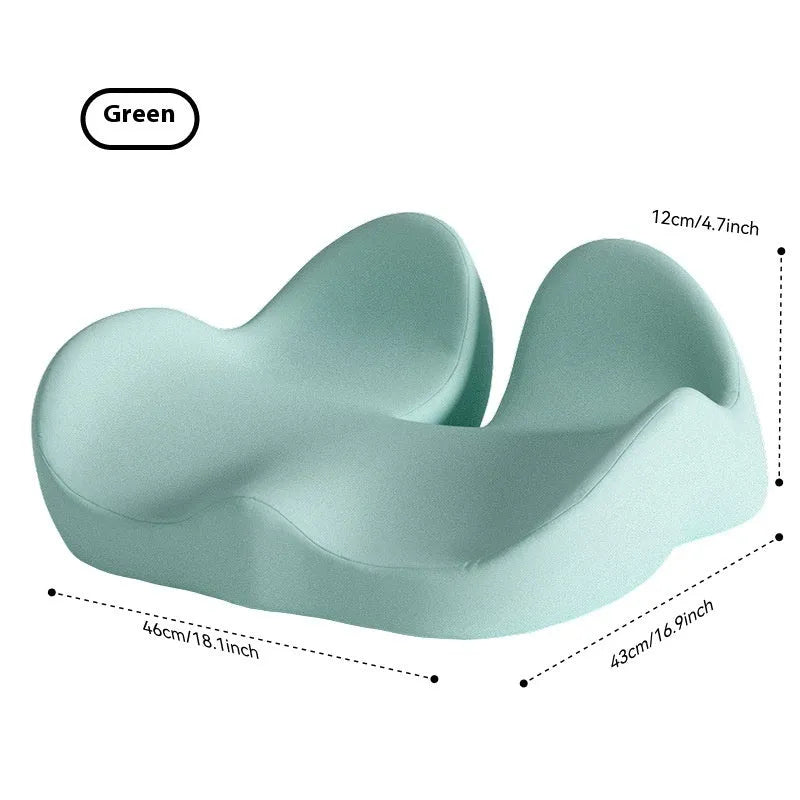 46x43cm memory foam office chair cushion in light grey on desk chair