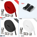 Press lock elastic shoelaces with 8mm widened flat design in various colours