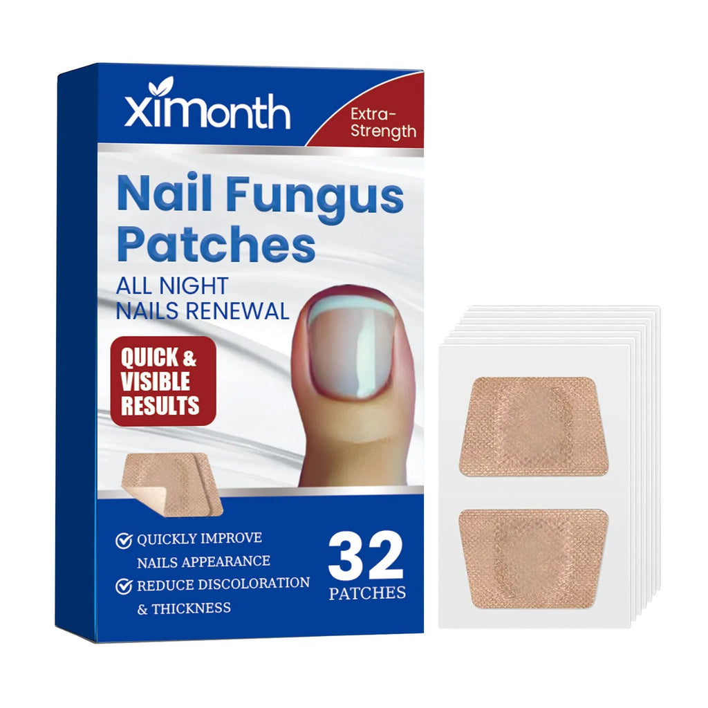 Box of 32 nail nursing adhesive bandage repair patches for broken or cracked nails
