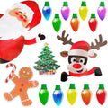 Reflective magnetic Christmas light paste set with bulb and wire shapes for car and refrigerator decoration