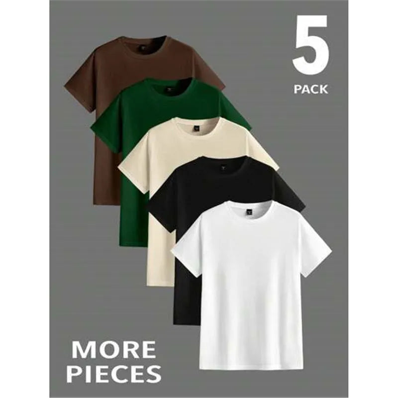 Men's printed slim-fit cotton short sleeve T-shirt in straight cut design