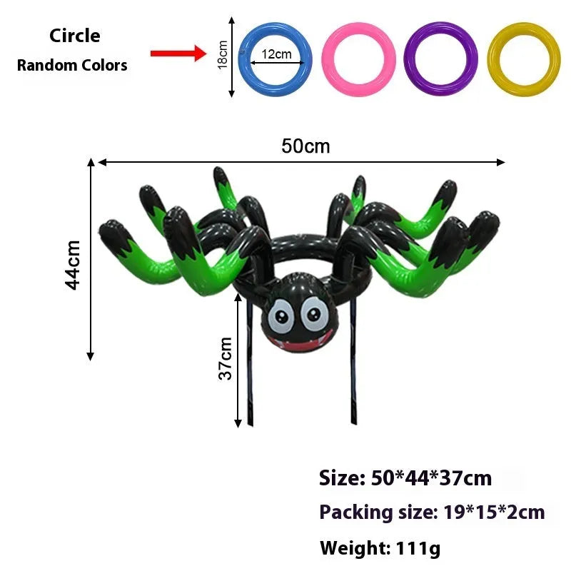 PVC inflatable octopus ferrule throwing toy in multiple colours for coordination games