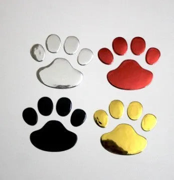 PVC hand-shaped brush and dog footprint car bumper sticker in multiple colours