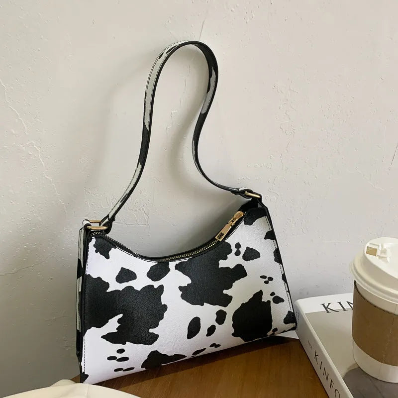 Small square PU underarm shoulder bag in Korean style with multiple colour and pattern options