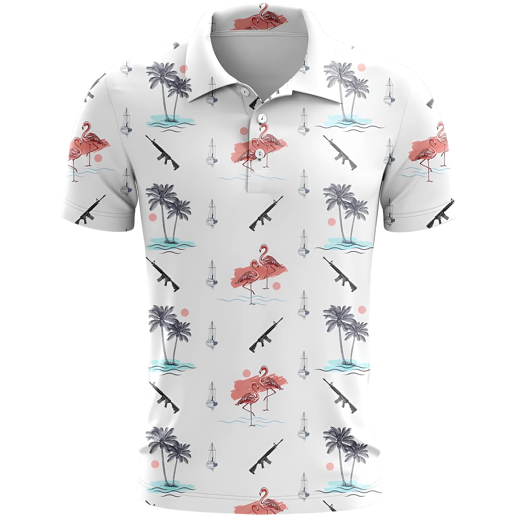 3D printed short sleeve leisure top in loose fit with bird eye cloth fabric