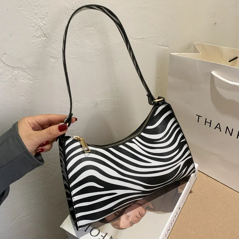 Small square PU underarm shoulder bag in Korean style with multiple colour and pattern options