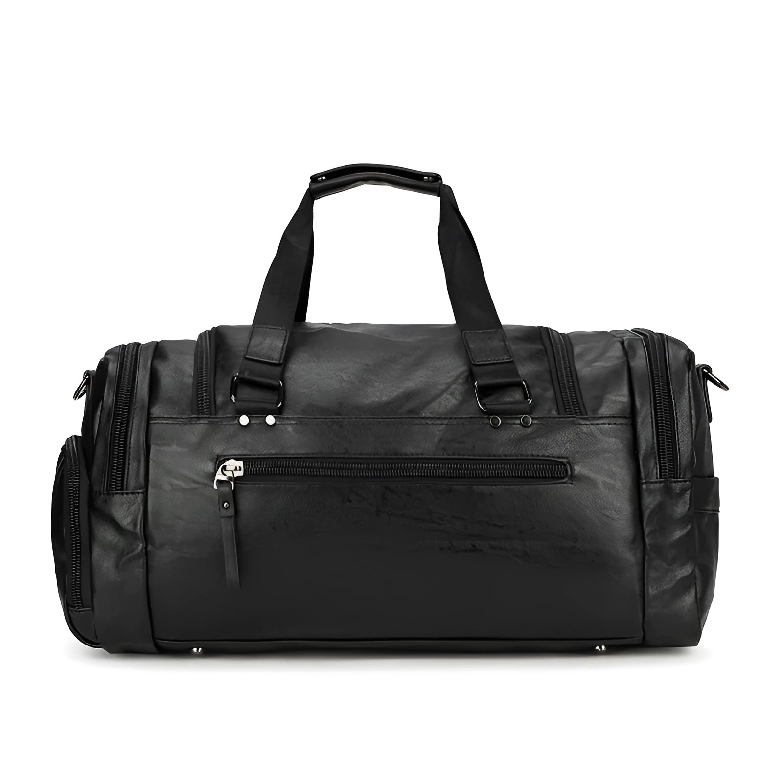 Black large capacity travel bag for shoes and trainers with dimensions 52cm by 19cm by 27cm.
