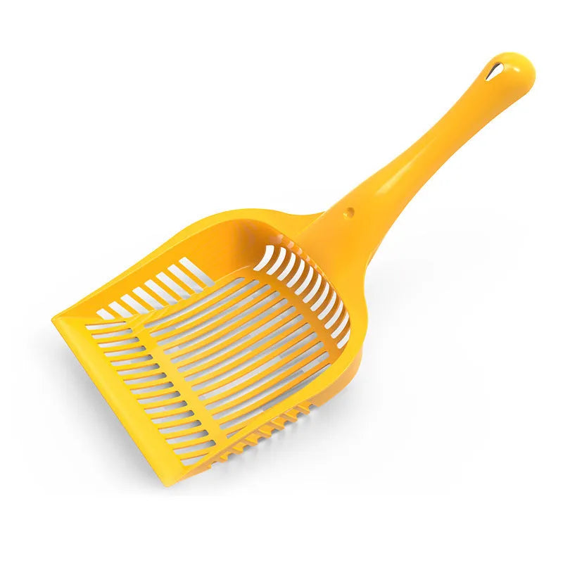 Plastic cat litter scoop in red, yellow or blue colour for toilet cleaning
