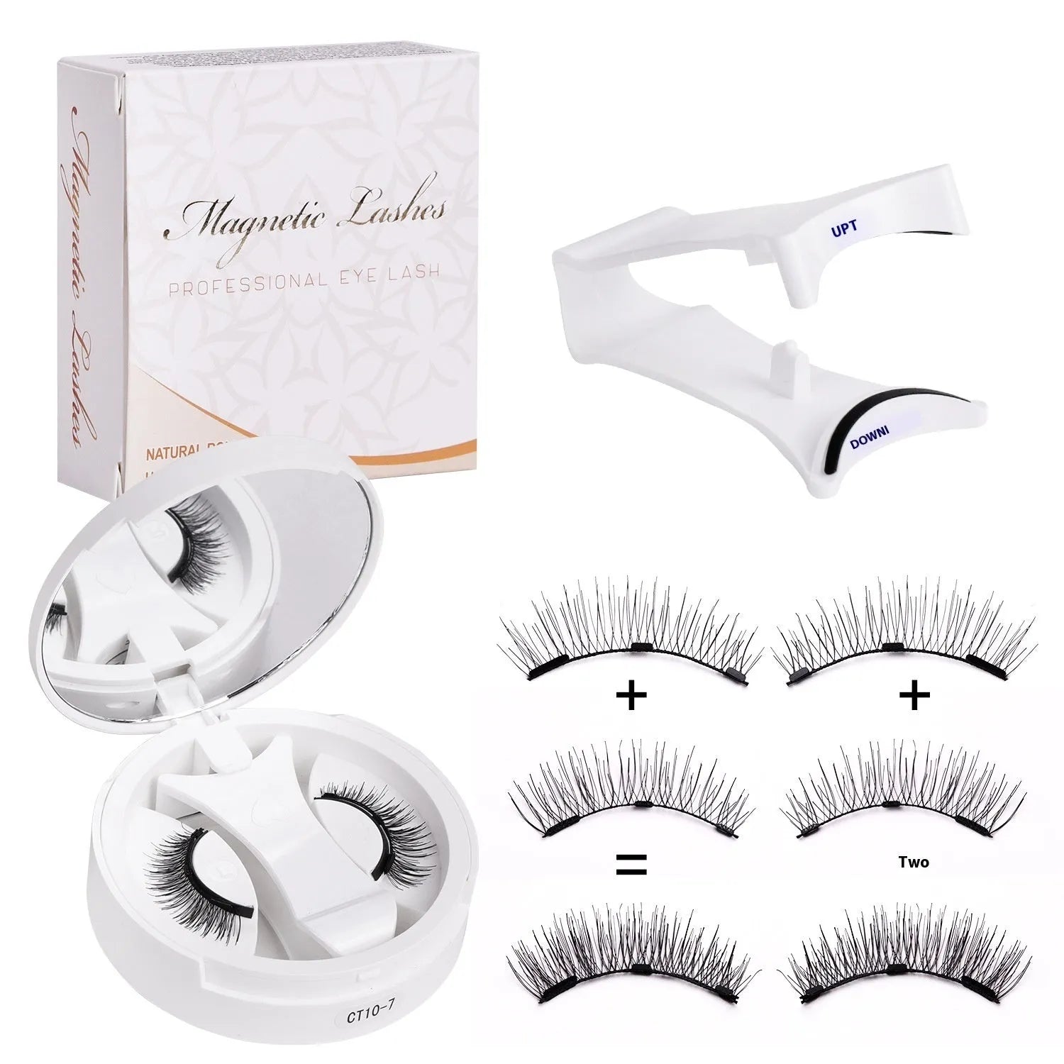 Portable chemical fibre false eyelash storage box with integrated soap holder compartments