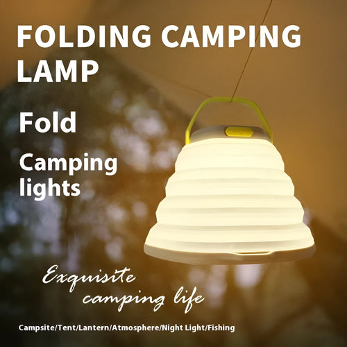 White rechargeable camping lamp with large capacity lighting for tents and outdoor use
