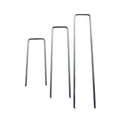 Galvanised steel ground nail 4cm wide 15cm long for fixing lawn fabric and grass cloth
