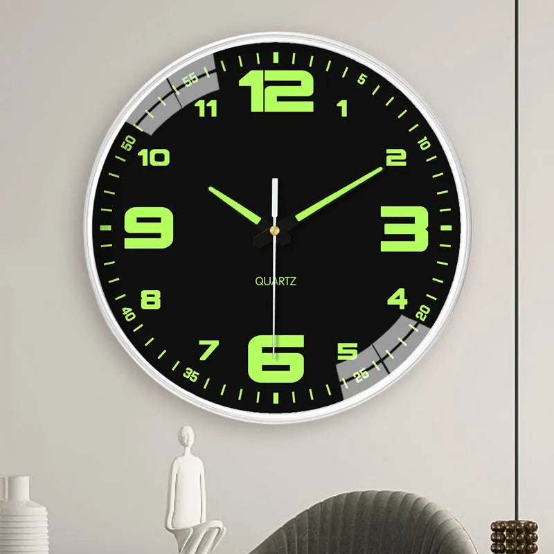 8 inch luminous wall clock with 20cm diameter and modern plastic construction