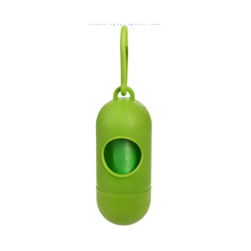 Pet waste bags in six colours showing black, blue, green, light blue, pink and red options