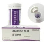 Chlorine dioxide test paper bottle with 50 pieces for water concentration detection 0-1000mg/L