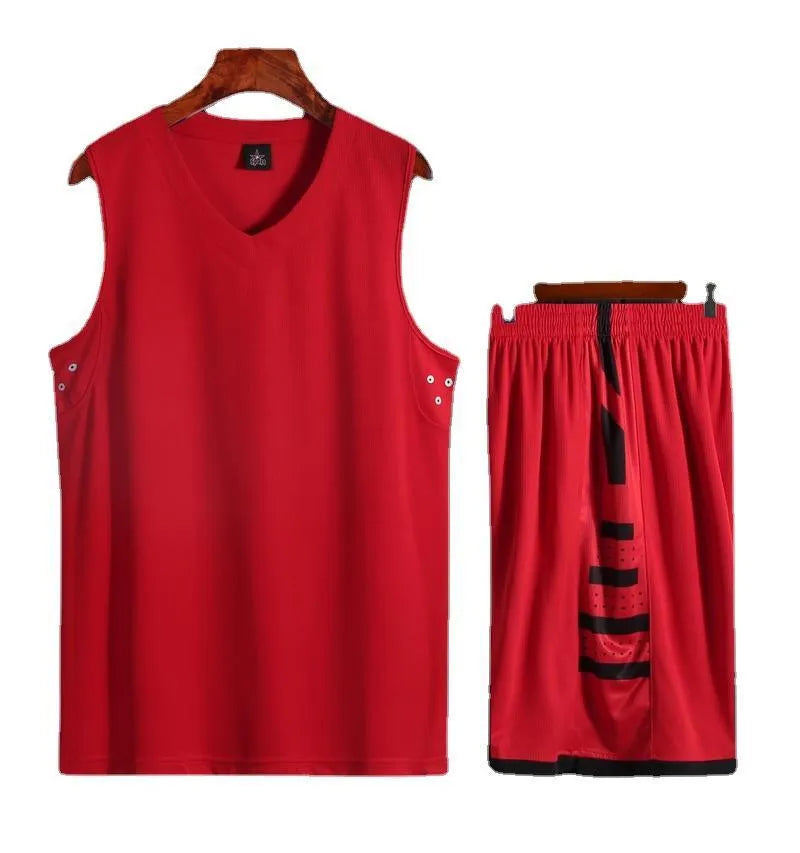 Student campus competition training breathable sports vest and pants set