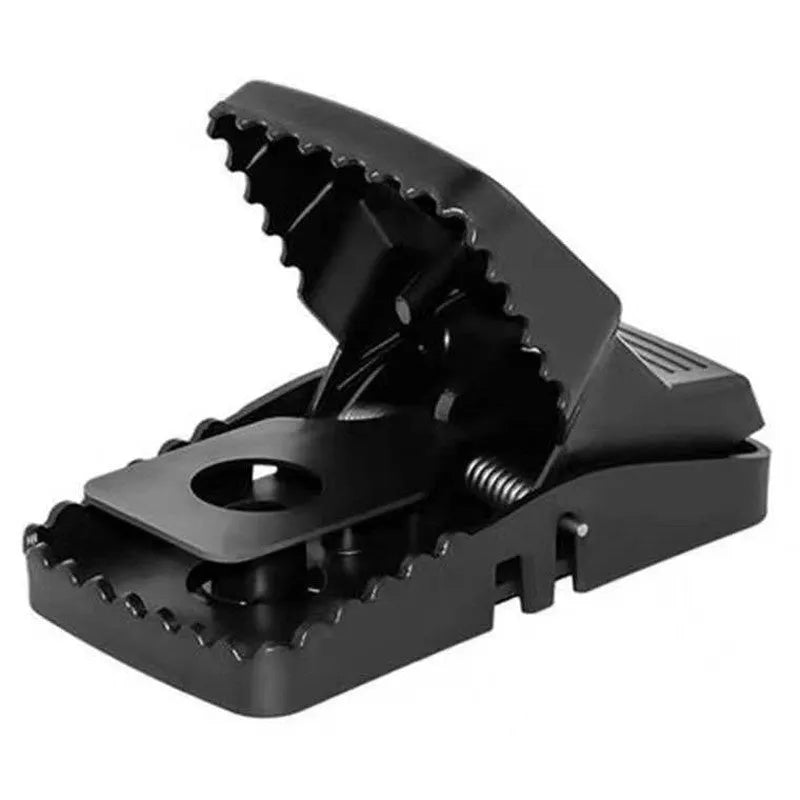 Automatic mouse trap cage in small, medium, and large sizes with metal and plastic construction