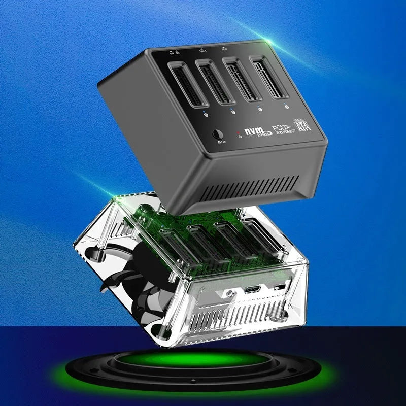 M2 SSD aluminium alloy heatsink base in European standard colour K30174P2 measuring 90x78x34mm