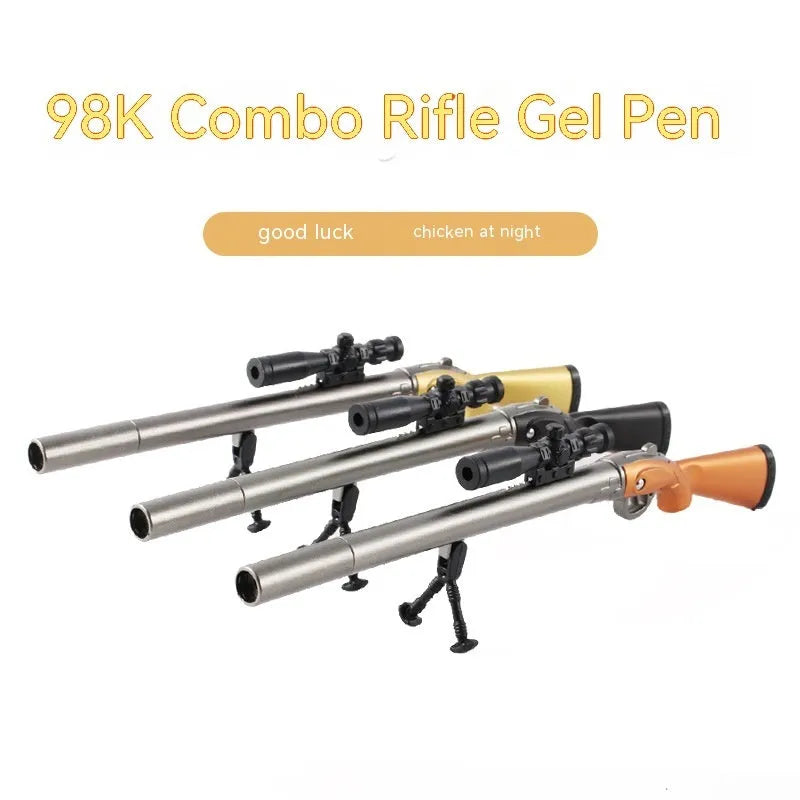 Marvel Chicken 98K sniper rifle themed gel pen with 0.5mm tip and plastic construction