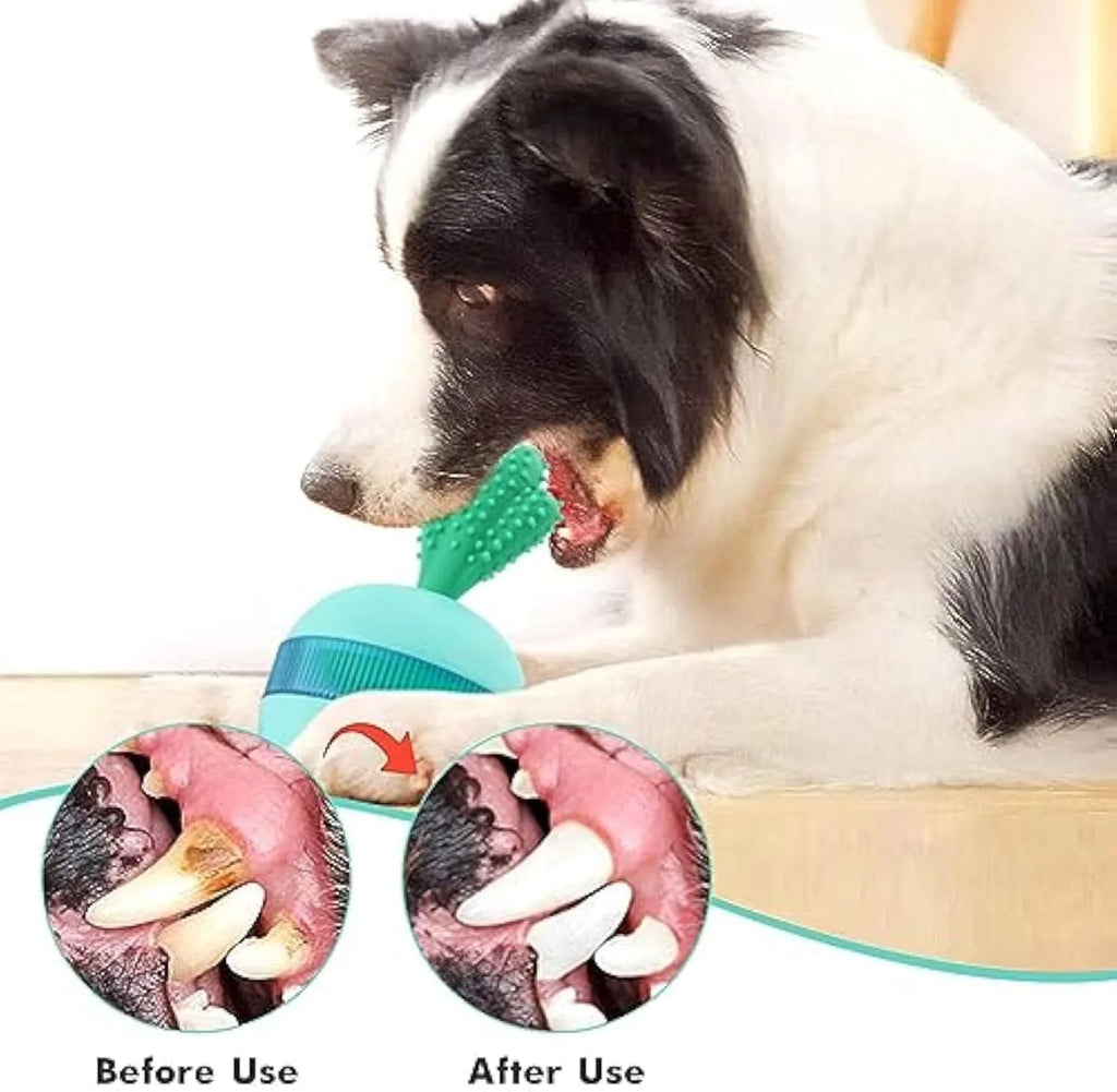 Blue durable rubber interactive dog treat dispenser puzzle ball toy for medium large dogs