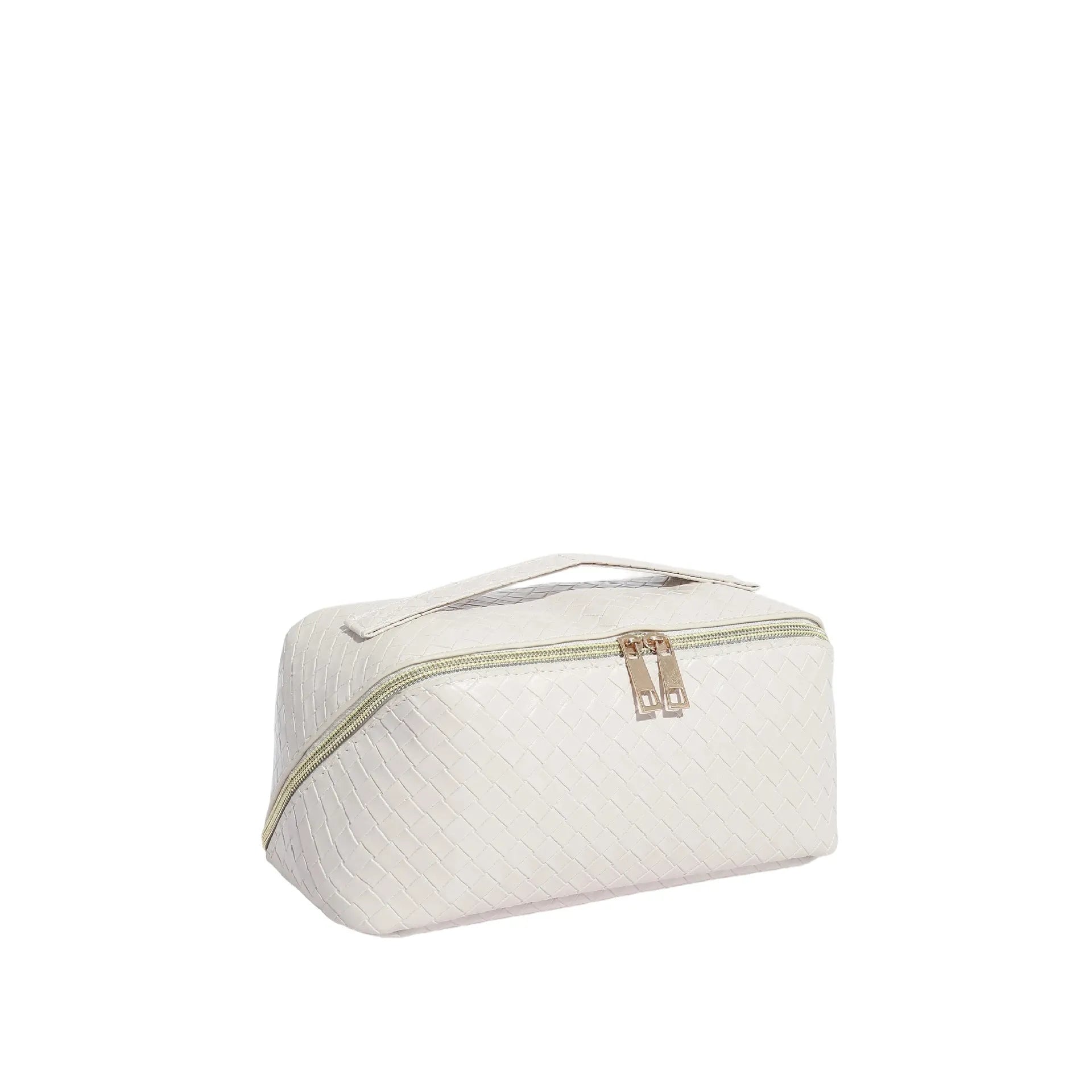 Waterproof large capacity storage bag in black, showing PU material and zip closure