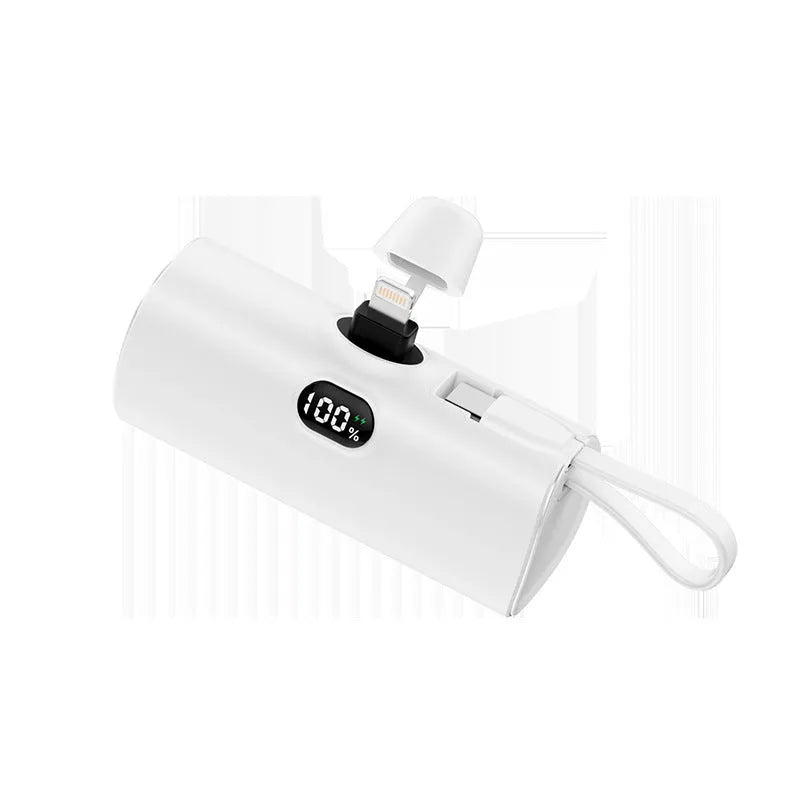 Digital display wireless power bank with built-in plug in five colour options