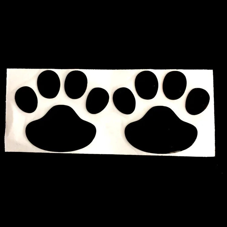 PVC hand-shaped brush and dog footprint car bumper sticker in multiple colours