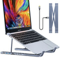 Aluminum folding laptop docking station with 8-in-1 multi-interface hub and 0.6m cable