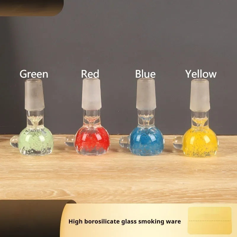 7cm hand-blown coloured glass trumpet tobacco pipe geometric shape simple modern style
