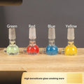 7cm hand-blown coloured glass trumpet tobacco pipe geometric shape simple modern style