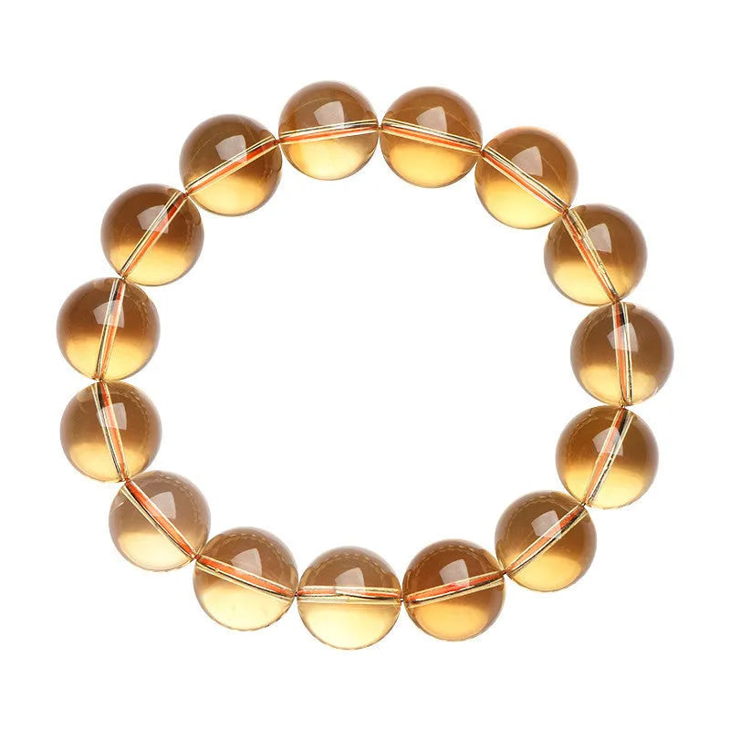 Natural citrine scattered beads bracelet showing polished stones in an original design