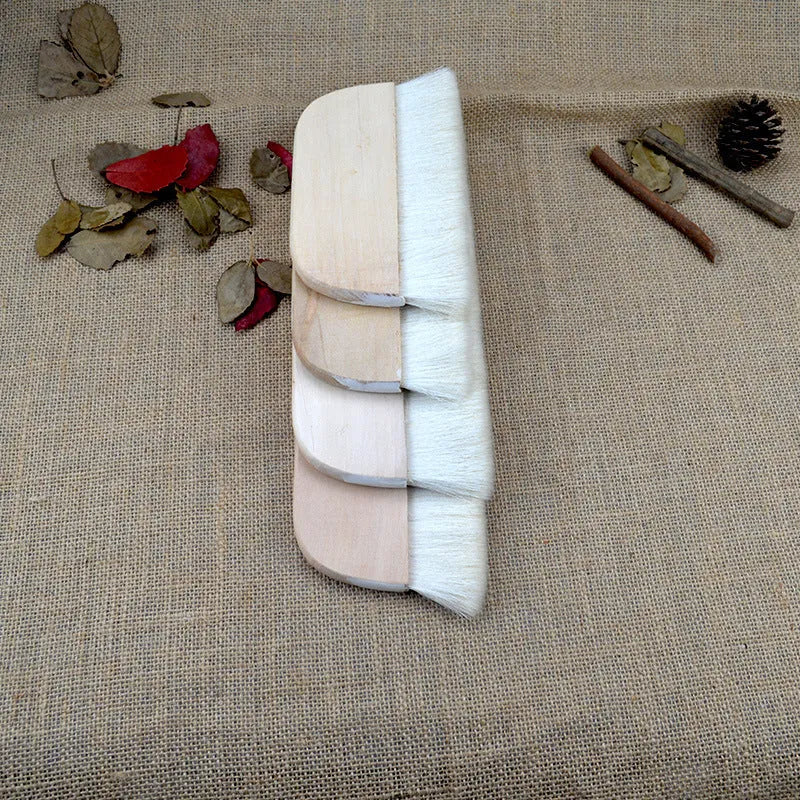 Natural wool brush for art mounting and board shading, shown in picture colour