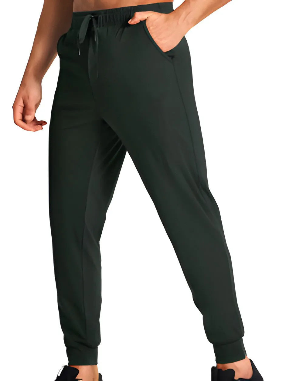 Men's loose fit polyester work trousers in solid colour with size range XS to 4XL